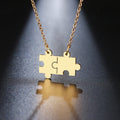 Stainless Steel Necklace Lover's Gold And Silver