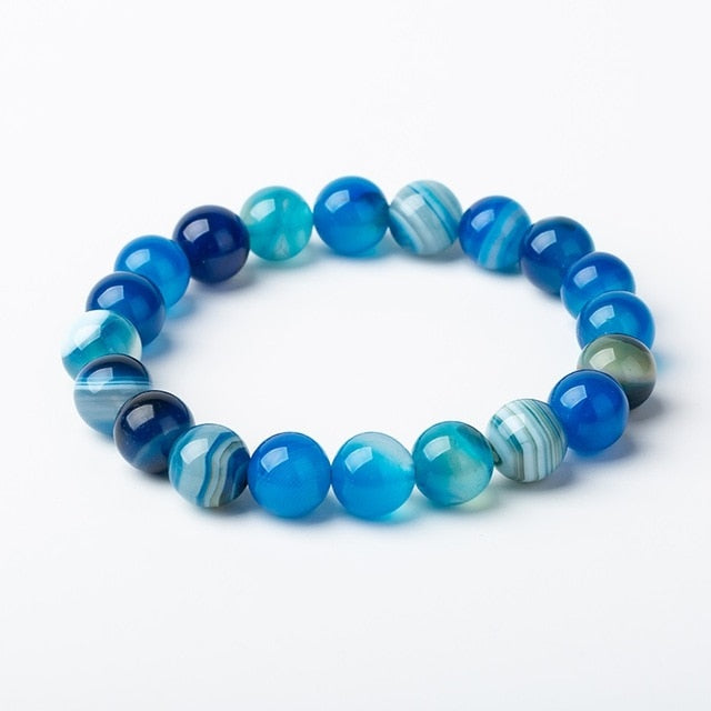Trendy Natural Stone Love Purple Bead Bracelet