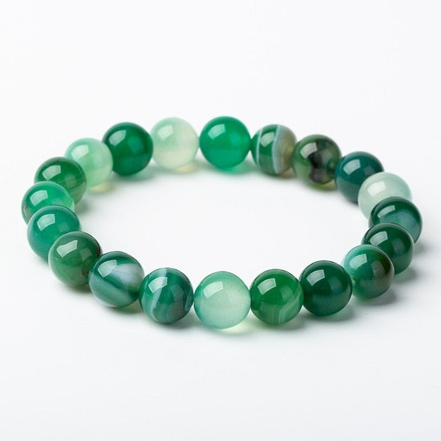 Trendy Natural Stone Love Purple Bead Bracelet
