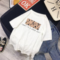 Leopard Print T shirts Women Spring Summer