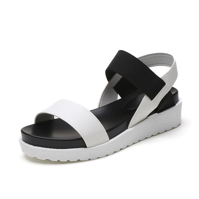 Sandals Summer Shoes Peep-toe Slip On Flat