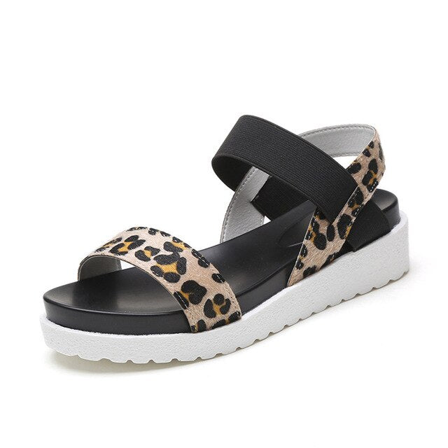 Sandals Summer Shoes Peep-toe Slip On Flat