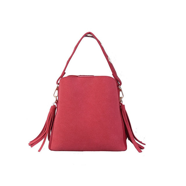 Tassel Shoulder Bags Handbags Women Scrub