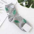 Pattern Art Socks Women Korean Animal Cactus