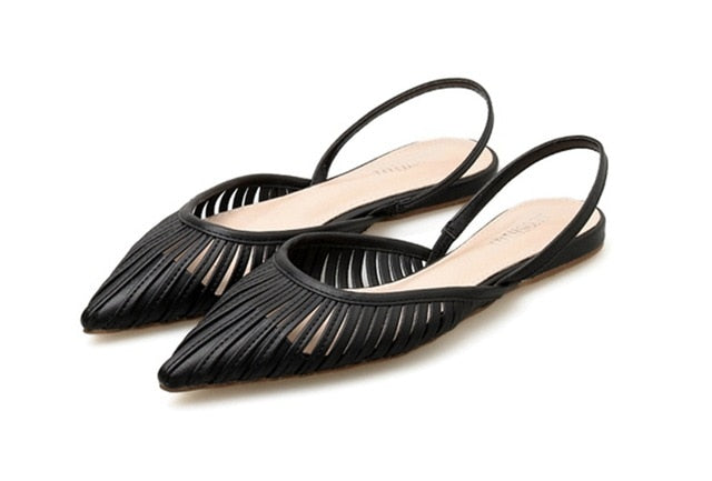 Flat Sandals Brand Design Pointed Toe Slip On