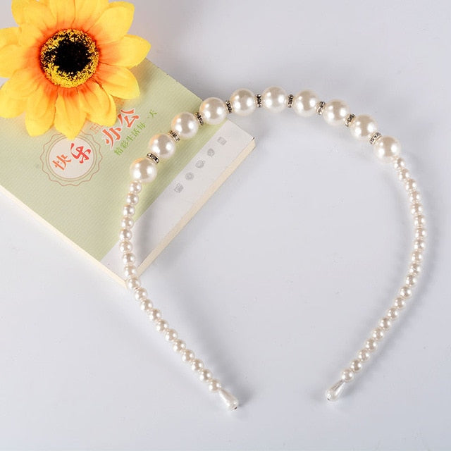 Fashion Luxury Big Pearl Headband Hair Band