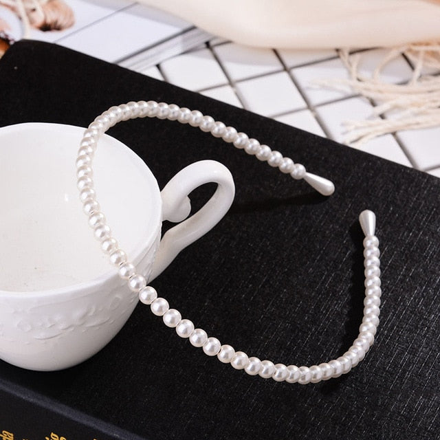 Fashion Luxury Big Pearl Headband Hair Band