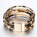 Leopard Leather Bracelets For Women