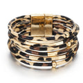 Leopard Leather Bracelets For Women