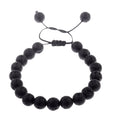 Round Black CZ Zircon Pave Lava Weaving
