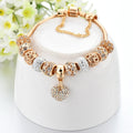 Luxury Crystal Heart Charm Bracelets&Bangles