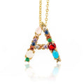 Multicolor fashion charm Gold 26 Alphabet pendant