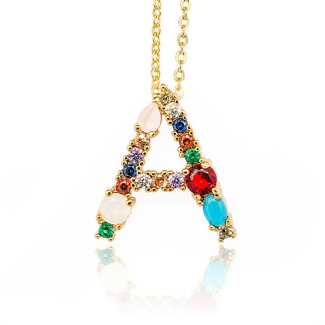 Multicolor fashion charm Gold 26 Alphabet pendant