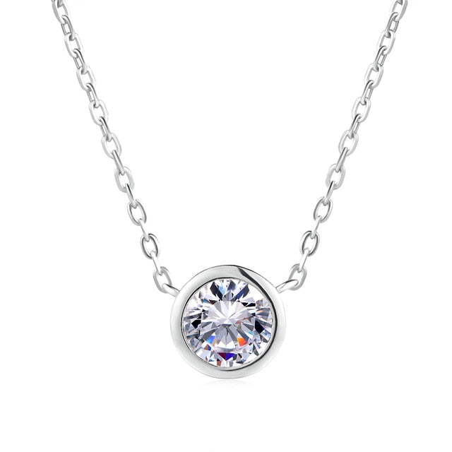 Cubic Rose Gold Color Pendant Necklace