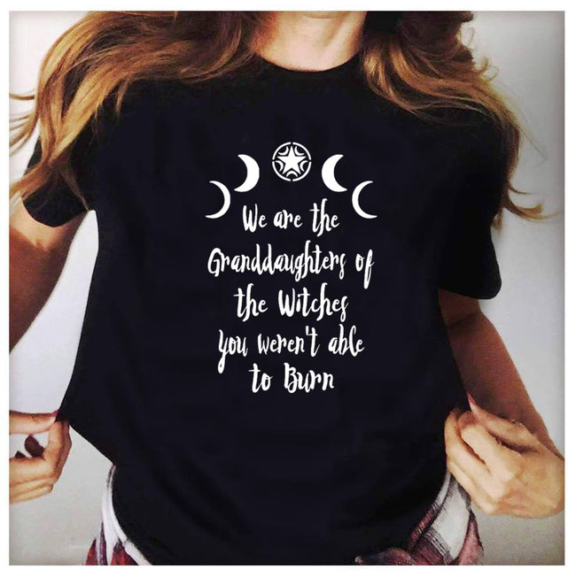 Witchcraft Black T-Shirt Grunge Moon Shirt