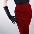 Gloves Short Wine Red Crimson Super Long