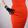 Gloves Short Wine Red Crimson Super Long
