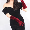 Gloves Short Wine Red Crimson Super Long