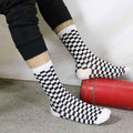 Checkerboard Socks Geometric Socks Men