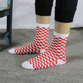 Checkerboard Socks Geometric Socks Men