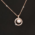 Classic Circle Round Pendant Necklace