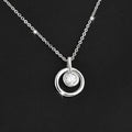 Classic Circle Round Pendant Necklace