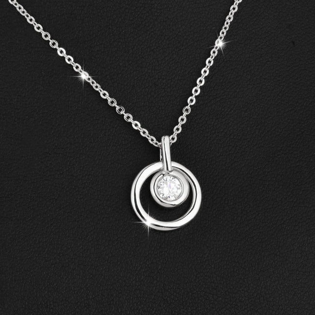 Classic Circle Round Pendant Necklace