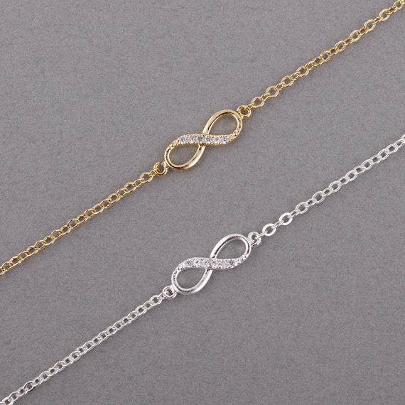 Fashion Infinity Bracelet for Women with Crystal