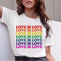 Love Is Love Top Tee Shirt For Women Gay Pride