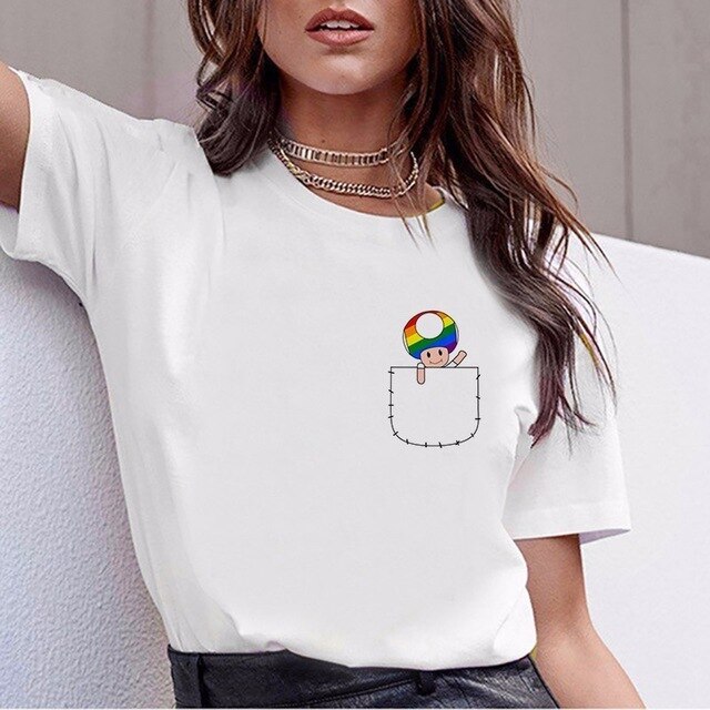 Love Is Love Top Tee Shirt For Women Gay Pride
