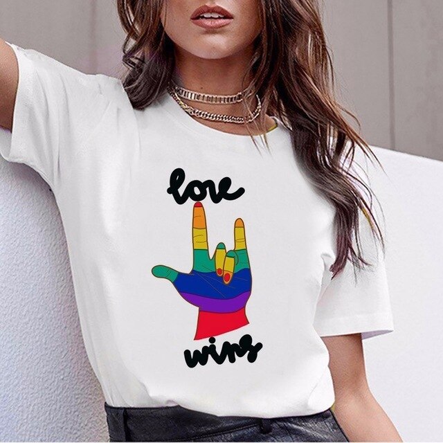 Love Is Love Top Tee Shirt For Women Gay Pride