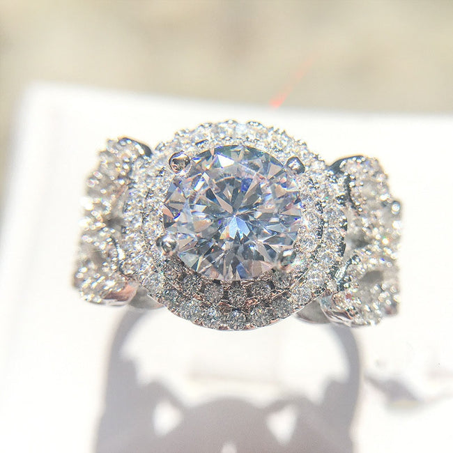 Big AAA Cubic Zirconia Engagement Rings