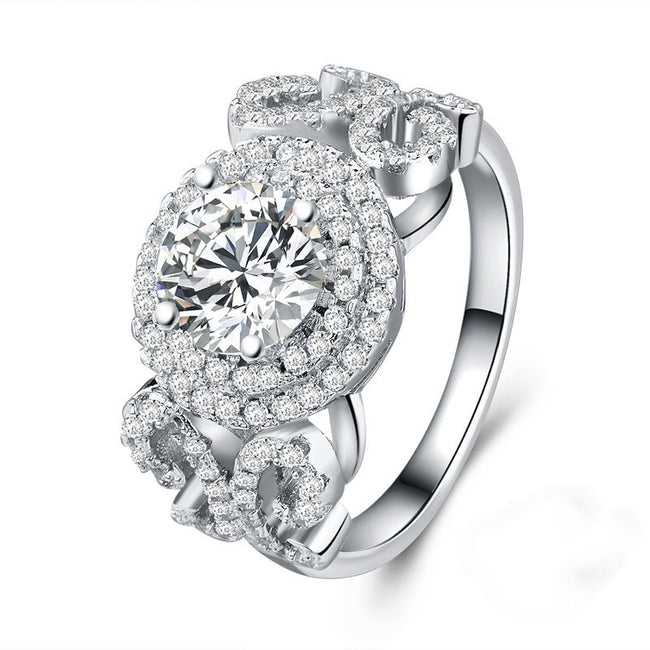 Big AAA Cubic Zirconia Engagement Rings