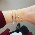 Women's Fashion Crystal Leaves Geometric Chain
