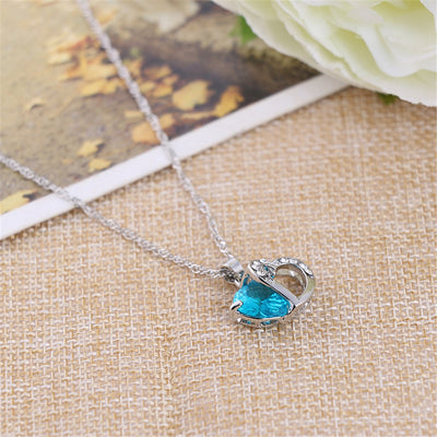 Peach Heart Drilling Pendant Water Chain Crystal