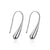 Water Drop Modeling Silver Ear Hook Earrings