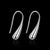 Water Drop Modeling Silver Ear Hook Earrings