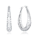 Electroplated Hollow Out Simple Pure Silver