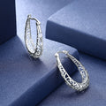 Electroplated Hollow Out Simple Pure Silver