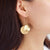 Gold Silver Color with Round Drop Earring