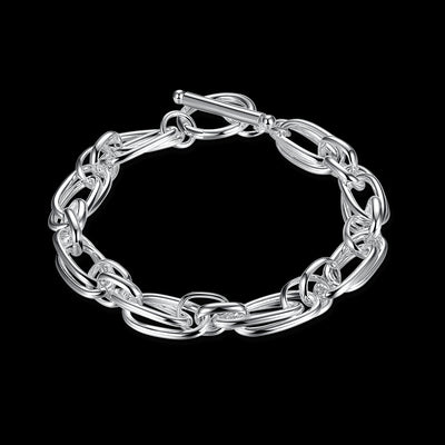 Ten Thousand Words Grape Geometry Silver Clasp Bracelet