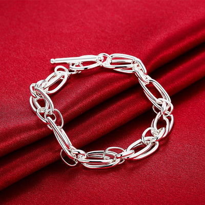 Ten Thousand Words Grape Geometry Silver Clasp Bracelet