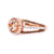 Gold Gemstone Diamond Charm Crystal Princess Ring