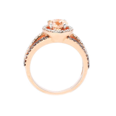 Gold Gemstone Diamond Charm Crystal Princess Ring