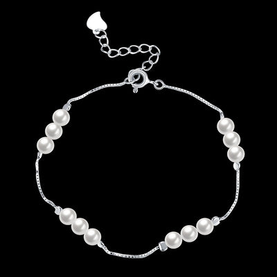 Pure Silver  Exquisite Small Pearl Bracelet