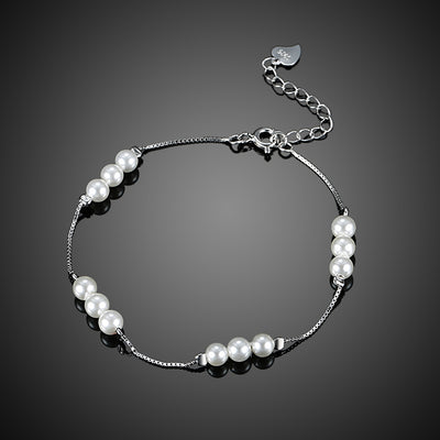 Pure Silver  Exquisite Small Pearl Bracelet