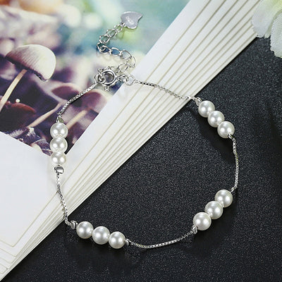 Pure Silver  Exquisite Small Pearl Bracelet