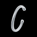 Twist Rope Bracelet Fashion Circular Shape Silver Bracelet