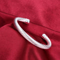 Twist Rope Bracelet Fashion Circular Shape Silver Bracelet