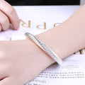 Twist Rope Bracelet Fashion Circular Shape Silver Bracelet